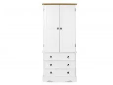 Core Products Core Corona White and Pine 2 Door 3 Drawer Wardrobe