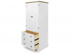 Core Products Core Corona White and Pine 2 Door 3 Drawer Wardrobe