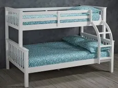 LPD LPD Otto 3ft plus 4ft White Wooden Triple Bunk Bed Frame