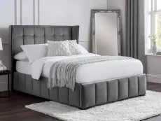 Julian Bowen Julian Bowen Gatsby 5ft King Size Light Grey Fabric Ottoman Bed Frame