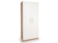 Harmony Harmony Hyde White and Oak 2 Door Double Wardrobe