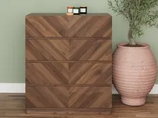 GFW GFW Catania Royal Walnut 4 Drawer Chest of Drawers