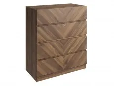 GFW GFW Catania Royal Walnut 4 Drawer Chest of Drawers