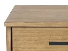 Core Products Core Texas Waxed Pine 2 Drawer Wooden Bedside Table