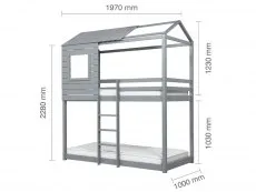 Birlea Furniture & Beds Birlea Adventure 3ft Grey Wooden Bunk Bed Frame