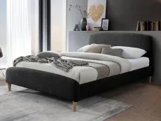 Birlea Furniture & Beds Birlea Otley 5ft King Size Charcoal Upholstered Boucle Fabric Bed Frame