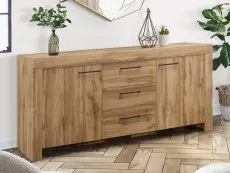 Birlea Furniture & Beds Birlea Compton Oak 2 Door 3 Drawer Sideboard