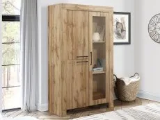 Birlea Furniture & Beds Birlea Compton Oak 2 Door Display Cabinet