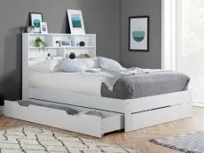 Birlea Furniture & Beds Birlea Alfie 4ft Small Double White Wooden 1 Drawer Bed Frame