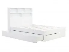 Birlea Furniture & Beds Birlea Alfie 5ft King Size White Wooden 1 Drawer Bed Frame