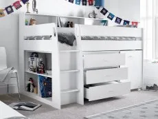 Bedmaster Bedmaster Ersa 3ft Single White Wooden Mid-Sleeper Bed Frame