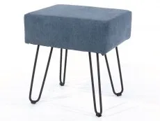 Core Products Core Soft Furnishings Blue Fabric Rectangular Stool