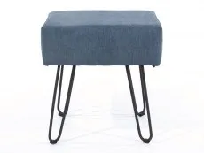 Core Products Core Soft Furnishings Blue Fabric Rectangular Stool