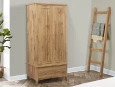 Birlea Furniture & Beds Birlea Hampstead Oak 2 Door 1 Drawer Double Wardrobe