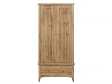 Birlea Furniture & Beds Birlea Hampstead Oak 2 Door 1 Drawer Double Wardrobe