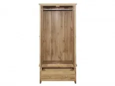 Birlea Furniture & Beds Birlea Hampstead Oak 2 Door 1 Drawer Double Wardrobe