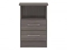 Seconique Seconique Nevada Black 2 Drawer Bedside Table