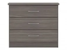 Seconique Seconique Nevada Black 3 Drawer Low Chest of Drawers