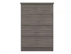 Seconique Seconique Nevada Black 3+2 Drawer Chest of Drawers