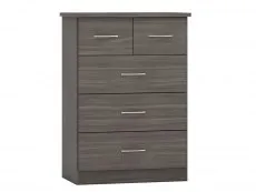 Seconique Seconique Nevada Black 3+2 Drawer Chest of Drawers