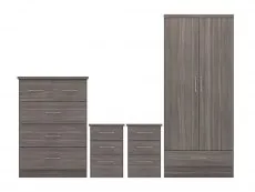 Seconique Seconique Nevada Black 4 Piece Bedroom Furniture Package