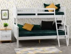 Seconique Seconique Neptune 3ft plus 4ft White Wooden Triple Bunk Bed Frame