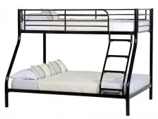 Seconique Seconique Tandi 3ft plus 4ft6 Black Metal Triple Bunk Bed Frame