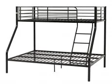 Seconique Seconique Tandi 3ft plus 4ft6 Black Metal Triple Bunk Bed Frame