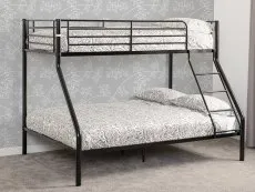 Seconique Seconique Tandi 3ft plus 4ft6 Black Metal Triple Bunk Bed Frame