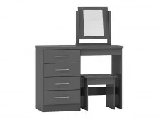 Seconique Seconique Nevada Matt Grey 4 Drawer Dressing Table and Stool