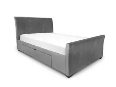 Julian Bowen Julian Bowen Capri 6ft Super King Size Dark Grey Fabric 2 Drawer Bed Frame