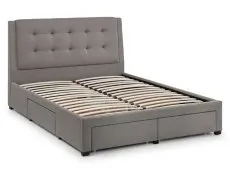 Julian Bowen Julian Bowen Fullerton 6ft Super King Size Grey Fabric 4 Drawer Bed Frame