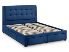 Julian Bowen Julian Bowen Fullerton 6ft Super King Size Blue Fabric 4 Drawer Bed Frame