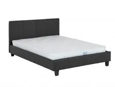 Seconique Seconique Prado 5ft King Size Black Faux Leather Bed Frame