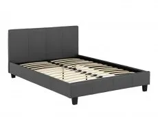 Seconique Seconique Prado 5ft King Size Grey Faux Leather Bed Frame