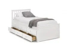 Julian Bowen Julian Bowen Maisie 3ft Single Surf White Wooden Guest Bed