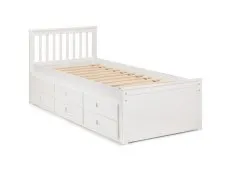 Julian Bowen Julian Bowen Maisie 3ft Single Surf White Wooden Guest Bed