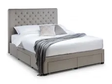 Julian Bowen Julian Bowen Wilton 4ft6 Double Grey Fabric 4 Drawer Bed Frame