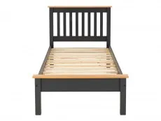 Seconique Seconique Monaco 3ft Single Grey and Oak Wooden Bed Frame (Low Footend)