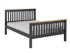 Seconique Seconique Monaco 4ft6 Double Grey and Oak Wooden Bed Frame (High Footend)