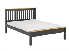 Seconique Seconique Monaco 4ft6 Double Grey and Oak Wooden Bed Frame (Low Footend)