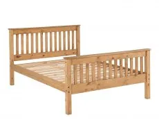 Seconique Seconique Monaco 5ft King Size Wax Pine Wooden Bed Frame (High Footened)