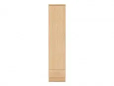 Seconique Seconique Nevada Sonoma Oak 1 Door 1 Drawer Single Wardrobe