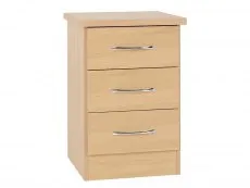 Seconique Seconique Nevada Sonoma Oak 3 Drawer Bedside Table