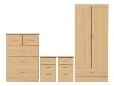 Seconique Nevada Sonoma Oak 4 Piece Furniture Package