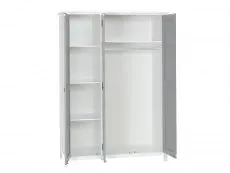 Seconique Seconique Vermont Grey and White 3 Door Triple Wardrobe