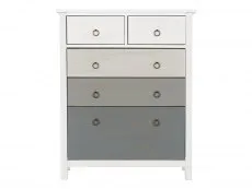 Seconique Seconique Vermont Grey and White 3+2 Drawer Chest of Drawers