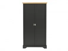 Seconique Seconique Toledo Grey and Oak 2 Door Double Wardrobe