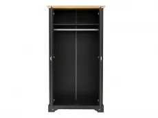 Seconique Seconique Toledo Grey and Oak 2 Door Double Wardrobe