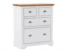 Seconique Seconique Toledo White and Oak 2+2 Drawer Chest of Drawers